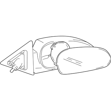 2001 Hyundai Accent Car Mirror - 87610-25710