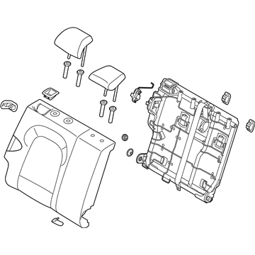 89400-K2030-XDA Hyundai Rear Seat Back Assembly Right Hand Illustration 1 of 1