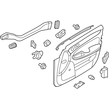 Hyundai 82302-3M020-A4 Panel Complete Front Door Trim Right Hand 82302-3M020-A4 Hyundai Panel Complete Front Door Trim Right Hand Illustration 1 of 1