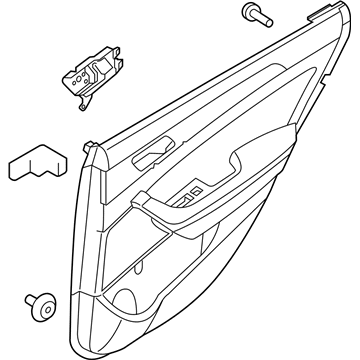 Hyundai 83306-C2000-PPB Rear Door Trim Panel Assembly Right Hand 83306-C2000-PPB Hyundai Rear Door Trim Panel Assembly Right Hand Illustration 1 of 1