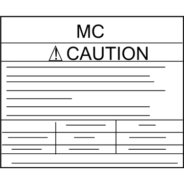 Hyundai 05203-1E540 Tire Pressure Label 05203-1E540 Hyundai Tire Pressure Label Illustration 1 of 1