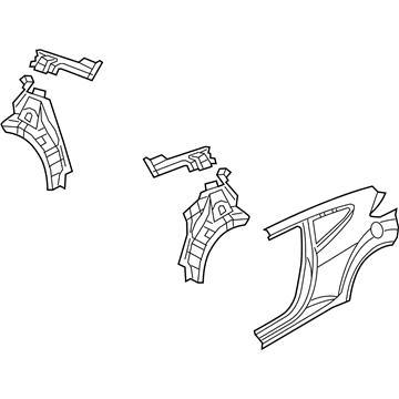 70100-2VB70 Hyundai Quarter Complete Panel Assembly Left Hand Illustration 1 of 1
