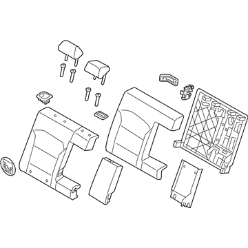 89400-G7041-SKJ Hyundai Rear Seat Back Assembly Right Hand Illustration 1 of 1