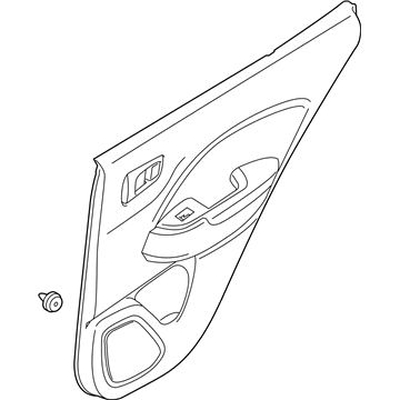 Hyundai 83307-K2010-NNB Rear Door Trim Panel Assembly Left Hand 83307-K2010-NNB Hyundai Rear Door Trim Panel Assembly Left Hand Illustration 1 of 1