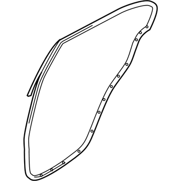 83140-1E000 Hyundai Rear Door Side Weatherstrip Assembly Right Hand Illustration 1 of 1