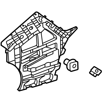 86613-D2500 Hyundai Bracket Assembly-RR Bumper Side,LH Illustration 1 of 1