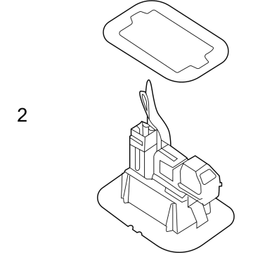 92501-GI000 Hyundai LAMP ASSY-LICENSE PLATE,LH Illustration 1 of 1