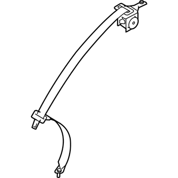 89810-1E580-QS Hyundai Rear Center Seat Belt Assembly Illustration 1 of 1