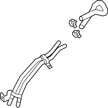 97540-2W500 Hyundai Pipe Assembly-Rear Heater Water Illustration 1 of 1