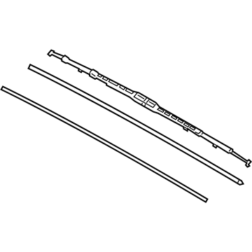 98360-H9000 Hyundai Passenger Wiper Blade Assembly Illustration 1 of 1