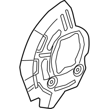 51756-D2000 Hyundai Front Brake Disc Dust Cover Right Hand Illustration 1 of 1