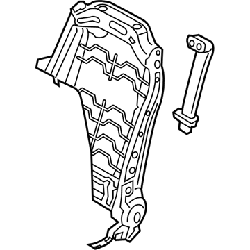 88410-D3115 Hyundai Front Seat Back Frame Assembly Right Hand Illustration 1 of 1