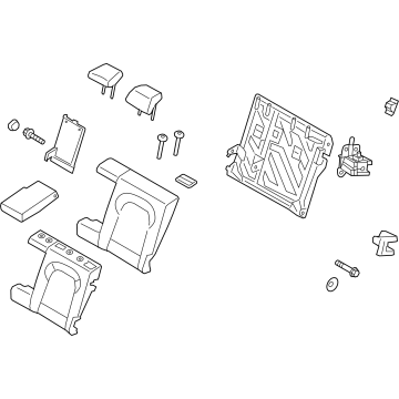 Hyundai 89300-BE050-S2N Rear Seat Back Assembly Left Hand 89300-BE050-S2N Hyundai Rear Seat Back Assembly Left Hand Illustration 1 of 1