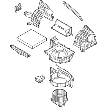 Hyundai 97100-BE010 Blower Unit 97100-BE010 Hyundai Blower Unit Illustration 1 of 1