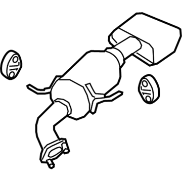 28710-4Z400 Hyundai Rear Muffler Assembly Illustration 1 of 1