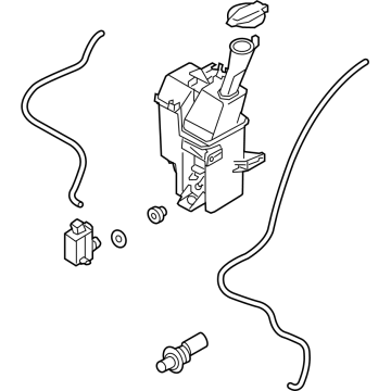 Hyundai 98610-BE100 RESERVOIR & PUMP ASSY-WASHER 98610-BE100 Hyundai RESERVOIR & PUMP ASSY-WASHER Illustration 1 of 1