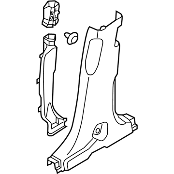 Hyundai 85835-2W000-NBC Center Pillar Lower Trim Assembly Left Hand 85835-2W000-NBC Hyundai Center Pillar Lower Trim Assembly Left Hand Illustration 1 of 1