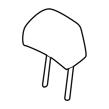 Hyundai 89700-R6010-X6N Rear Seat Headrest Assembly 89700-R6010-X6N Hyundai Rear Seat Headrest Assembly Illustration 1 of 1