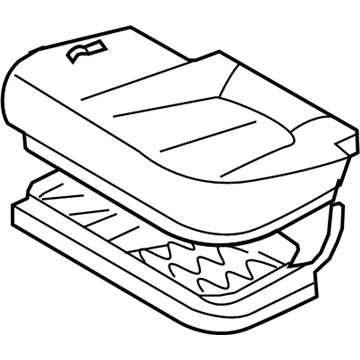 89100-0W800-MKR Hyundai 2nd Seat Cushion Assembly Left Hand Illustration 1 of 1