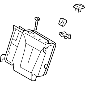 89300-0W800-MKR Hyundai 2nd Seat Back Assembly Left Hand Illustration 1 of 1