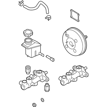 Hyundai 58500-1G000 Booster Assembly-Master Cylinder A 58500-1G000 Hyundai Booster Assembly-Master Cylinder A Illustration 1 of 1