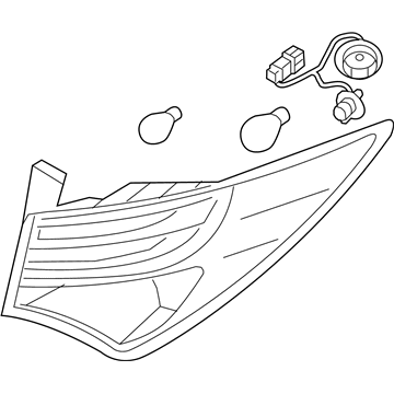 92401-4Z500 Hyundai Rear Combination Outside Lamp Assembly Left Hand Illustration 1 of 1