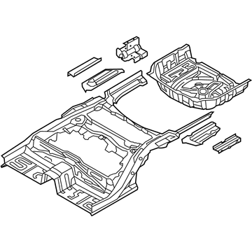 Hyundai 65700-3N210 Rear Floor Member Assembly Under 65700-3N210 Hyundai Rear Floor Member Assembly Under Illustration 1 of 1