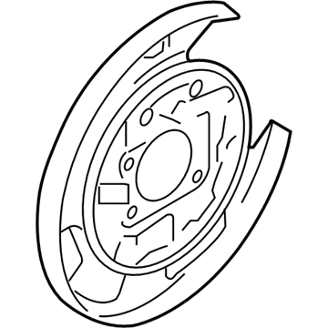 58251-2S000 Hyundai Rear Brake Back Plate Assembly Left Hand Illustration 1 of 1