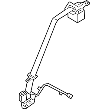 89850-B1500-WYB Hyundai Rear Center Seat Belt Assembly Illustration 1 of 1