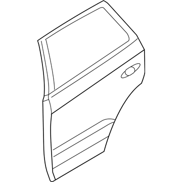 77004-2B020 Hyundai Rear Door Panel Assembly Right Hand Illustration 1 of 1