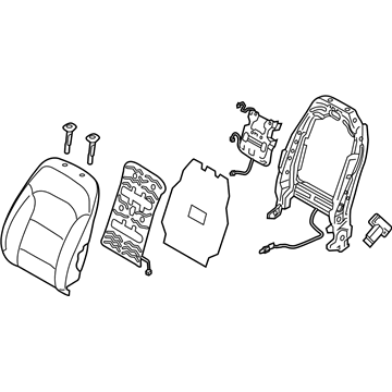 88301-G7250-SHU Hyundai Front Seat Back Assembly Left Hand Illustration 1 of 1