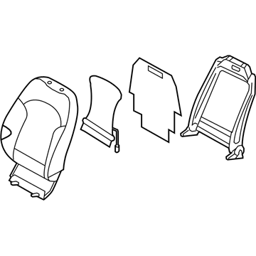 Hyundai 88304-2S000-TMB Front Passenger Seat Back Assembly 88304-2S000-TMB Hyundai Front Passenger Seat Back Assembly Illustration 1 of 1