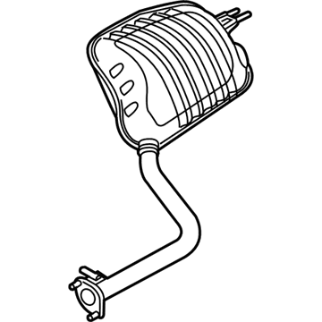Hyundai 28711-B1100 Rear Muffler Assembly, Right 28711-B1100 Hyundai Rear Muffler Assembly, Right Illustration 1 of 1