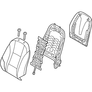88400-A5030-SGC Hyundai Front Passenger Seat Back Assembly Illustration 1 of 1