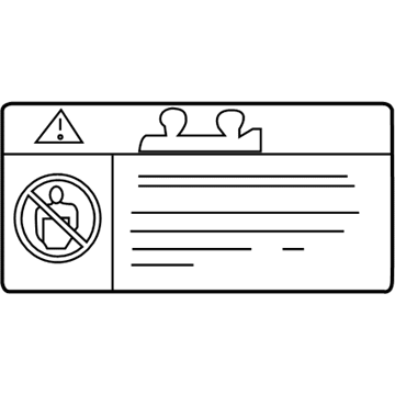 Hyundai 85261-2F500 Label-Sunvisor 85261-2F500 Hyundai Label-Sunvisor Illustration 1 of 1