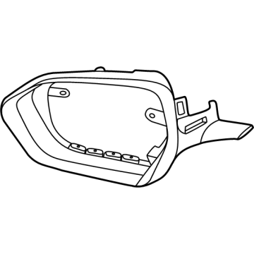 Hyundai 87615-BE000 Outside Rear View Mirror Housing Cover 87615-BE000 Hyundai Outside Rear View Mirror Housing Cover Illustration 1 of 1