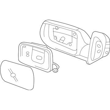Hyundai 87610-4J001 Outside Rear View Mirror Assembly Left Hand 87610-4J001 Hyundai Outside Rear View Mirror Assembly Left Hand Illustration 1 of 1