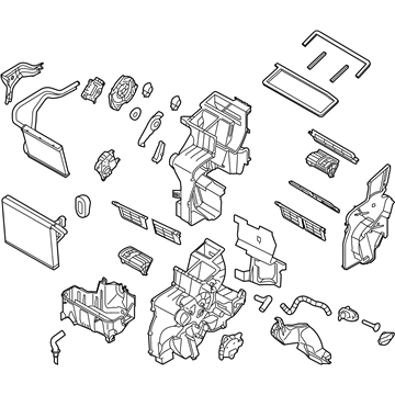 Hyundai 97205-2S010 Heater & Evaporator Assembly 97205-2S010 Hyundai Heater & Evaporator Assembly Illustration 1 of 1