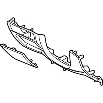 Hyundai 84750-P0AE0-MMH Lower Crash Pad Panel Assembly Left Hand 84750-P0AE0-MMH Hyundai Lower Crash Pad Panel Assembly Left Hand Illustration 1 of 1