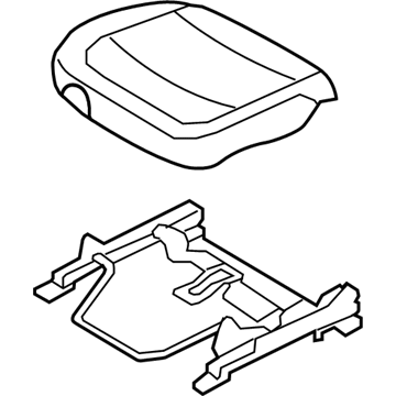 Hyundai 88202-3L160-B9V Front Passenger Seat Cushion Assembly 88202-3L160-B9V Hyundai Front Passenger Seat Cushion Assembly Illustration 1 of 1