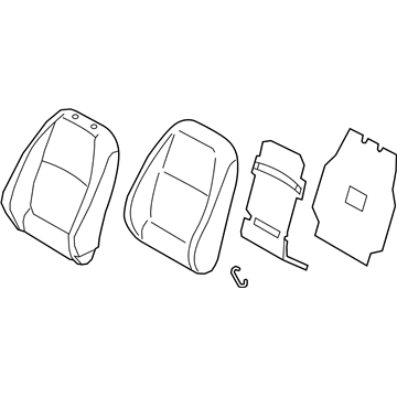 Hyundai 88400-J0010-PJR Front Seat Back Assembly Right Hand 88400-J0010-PJR Hyundai Front Seat Back Assembly Right Hand Illustration 1 of 1