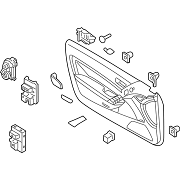 Hyundai 82302-2M110-PAS Panel Complete Front Door Trim Right Hand 82302-2M110-PAS Hyundai Panel Complete Front Door Trim Right Hand Illustration 1 of 1