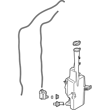 98610-S8000 Hyundai Washer Reservoir & Pump Assembly Illustration 1 of 1