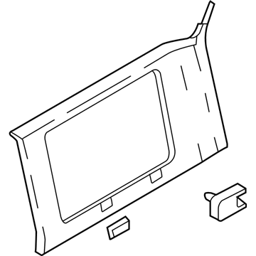 85850-26100-BU Hyundai Rear Pillar Trim Assembly Left Hand Illustration 1 of 1