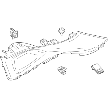 Hyundai 85860-BE000-NNB Rear Pillar Trim Assembly Right Hand 85860-BE000-NNB Hyundai Rear Pillar Trim Assembly Right Hand Illustration 1 of 1