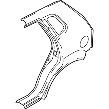 Hyundai 71503-2EB12 Quarter Outer Panel Assembly Left Hand 71503-2EB12 Hyundai Quarter Outer Panel Assembly Left Hand Illustration 1 of 1