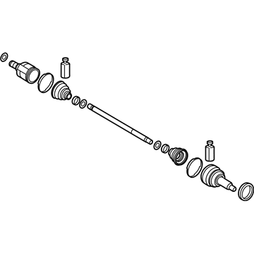 49500-K9100 Hyundai Shaft Assembly Drive Left Hand Illustration 1 of 1