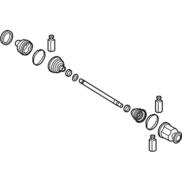 49501-K9100 Hyundai Drive Shaft Assembly Right Hand Illustration 1 of 1