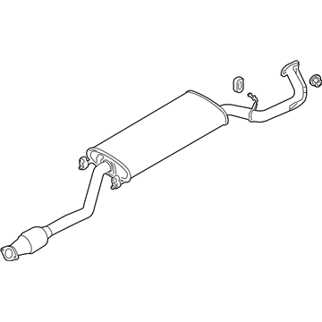 28600-4Z400 Hyundai Center Muffler Complete Illustration 1 of 1