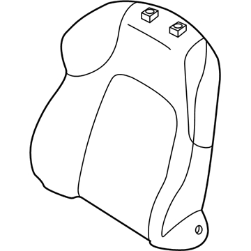 88460-2C100-EBT Hyundai Front Driver Side Seat Back Covering Illustration 1 of 1